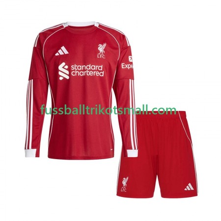 Fußballtrikots Liverpool Kinder 2025-2026 Langarm Heimtrikotsatz kaufen